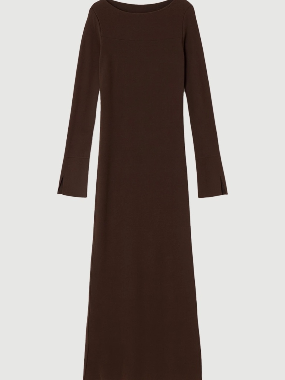 Modern Citizen Rosalynn Semi-Sheer Tencel-Blend Knit Dress Brown size M